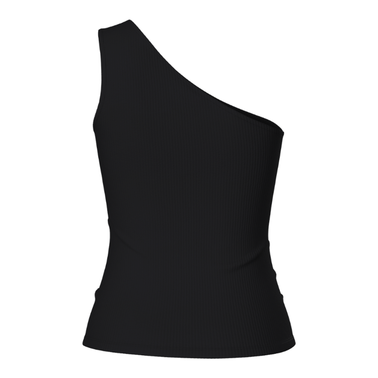 Pcruka one shoulder top - Black