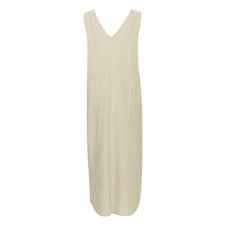 Kamilia sleeveless kjole - Chinchilla/chalk stripe