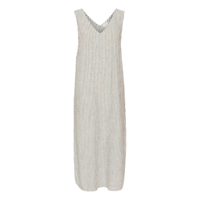 Kamilia sleeveless kjole - Chalk/black stripe