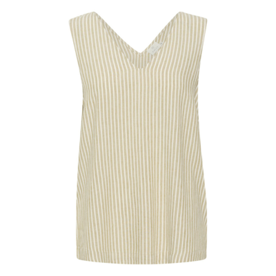 Kamilia top - Chinchilla/chalk stripe