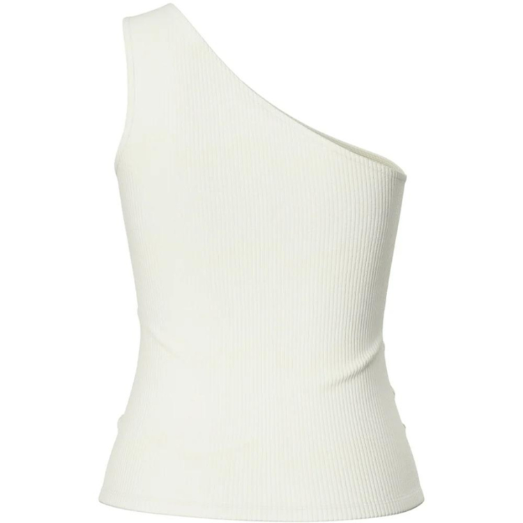 Pcruka one shoulder top - Cloud dancer