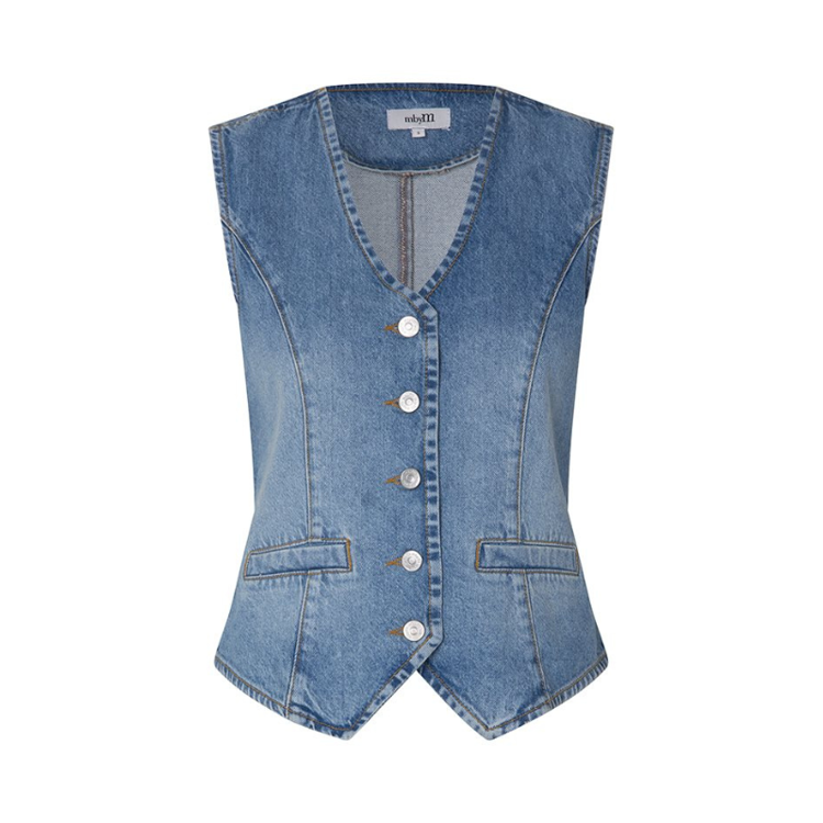 Flanas vest - Light vintage wash