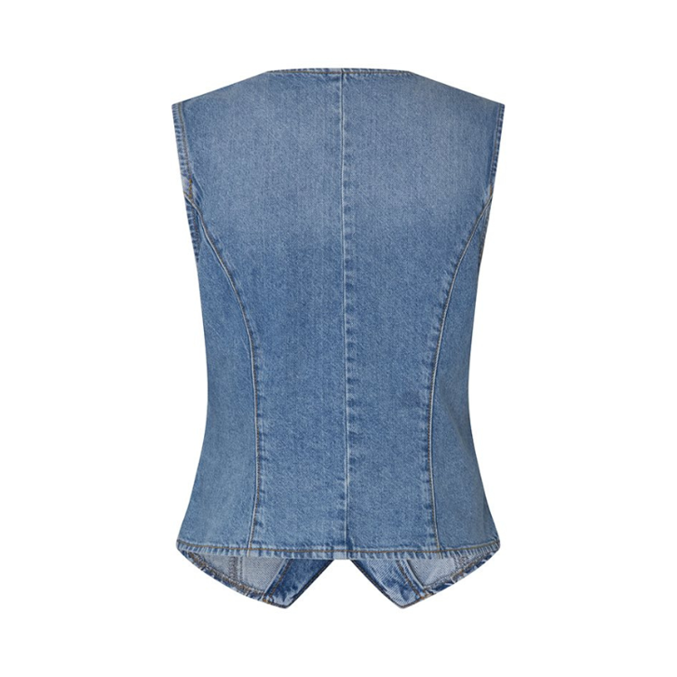 Flanas vest - Light vintage wash