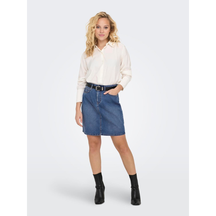 Onlwonder nederdel - Medium blue denim