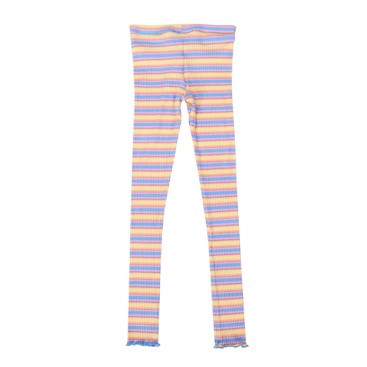 Natalia leggings kids - Yellow rose blue stripe