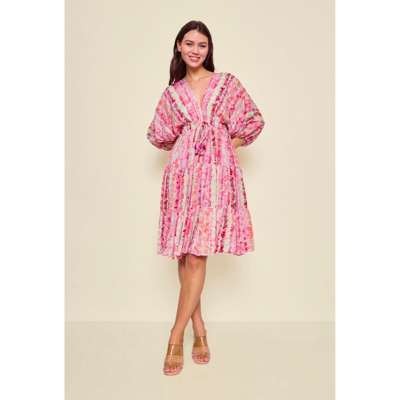 Bali kjole kort - Pink/beige