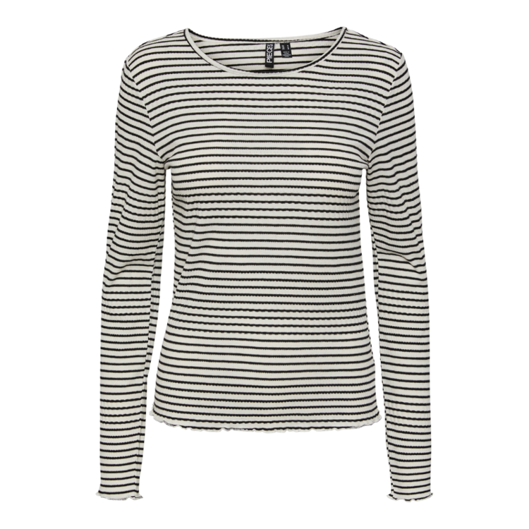 Pcmaja bluse - Cloud dancer/black