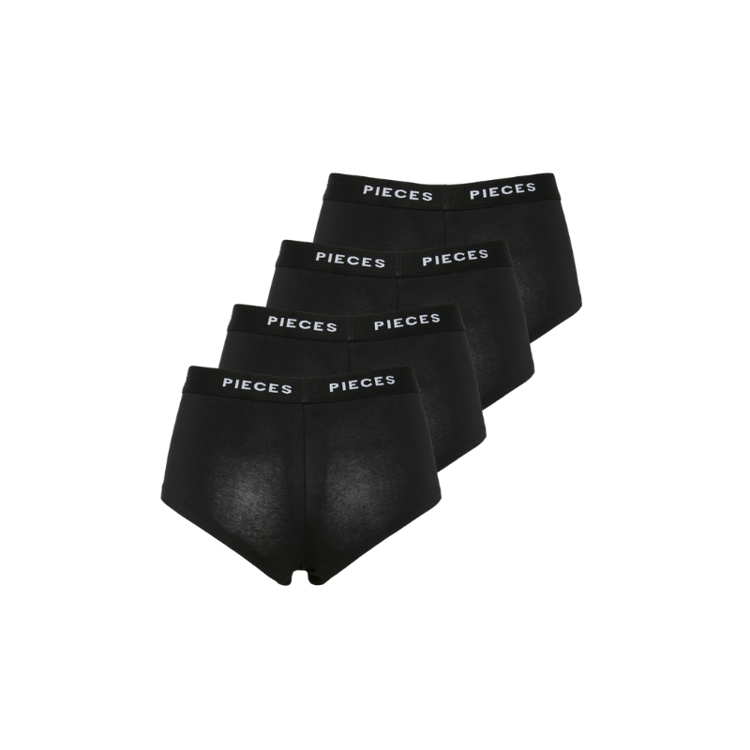 Pclogo 4-pak hipster - Black