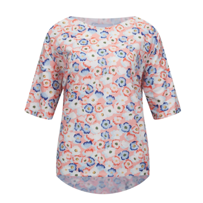 Alma t-shirt - Peachy blue flower