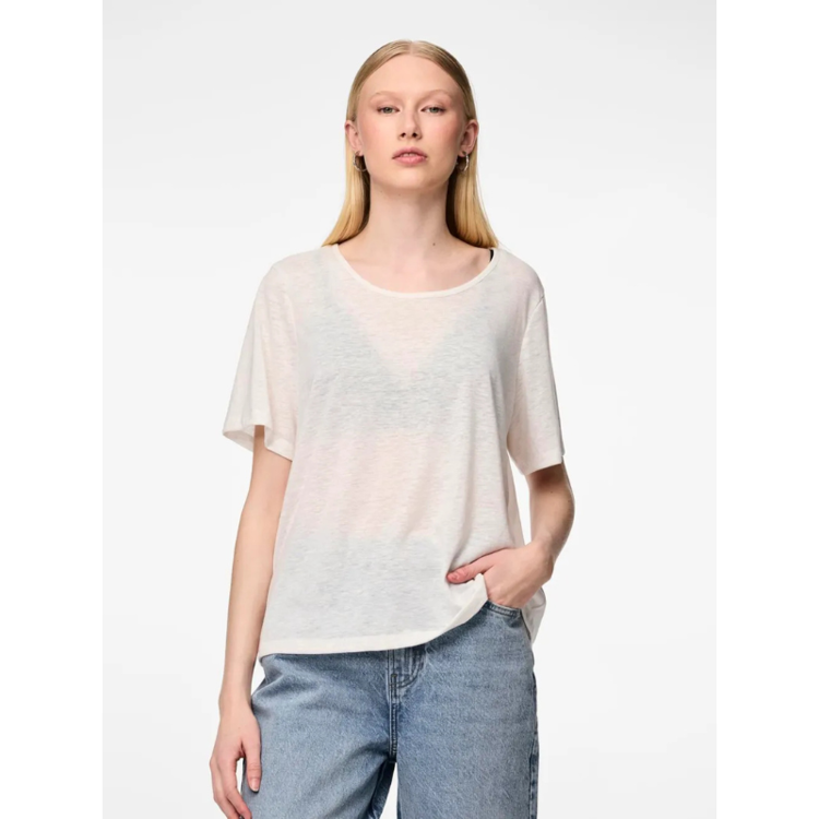 Pcsylvie t-shirt - Bright white