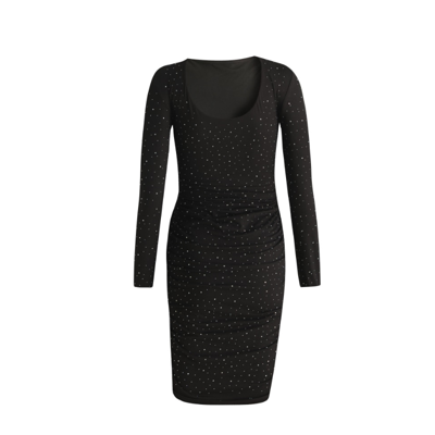 Alma turn kjole - Black simili