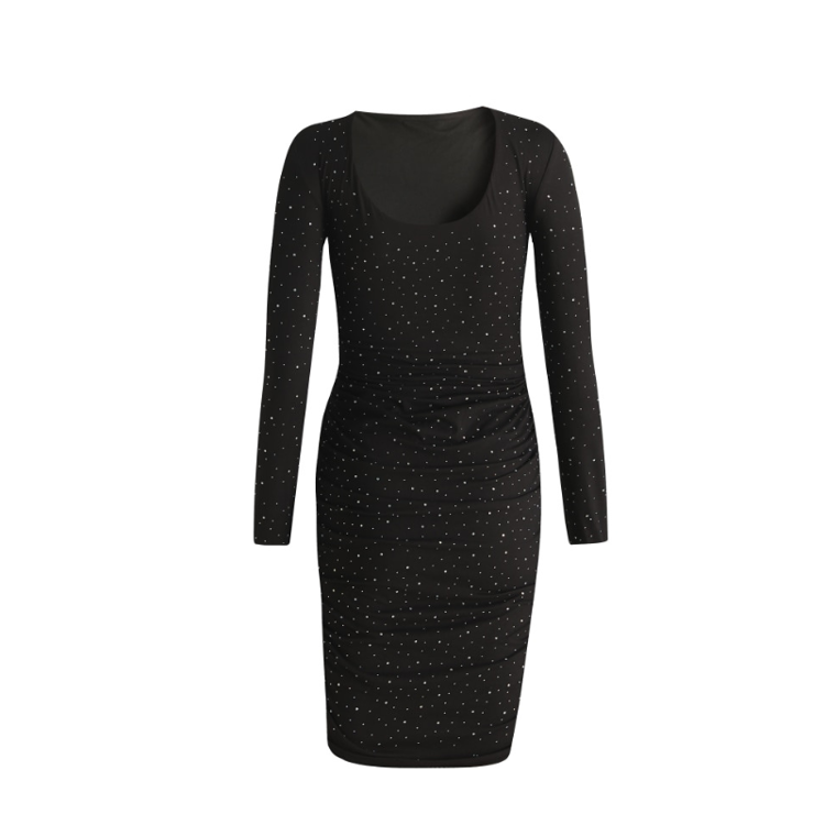 Alma turn kjole - Black simili