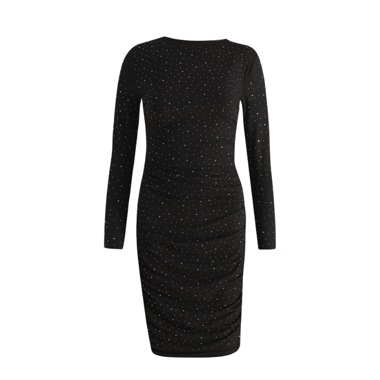 Alma turn kjole - Black simili