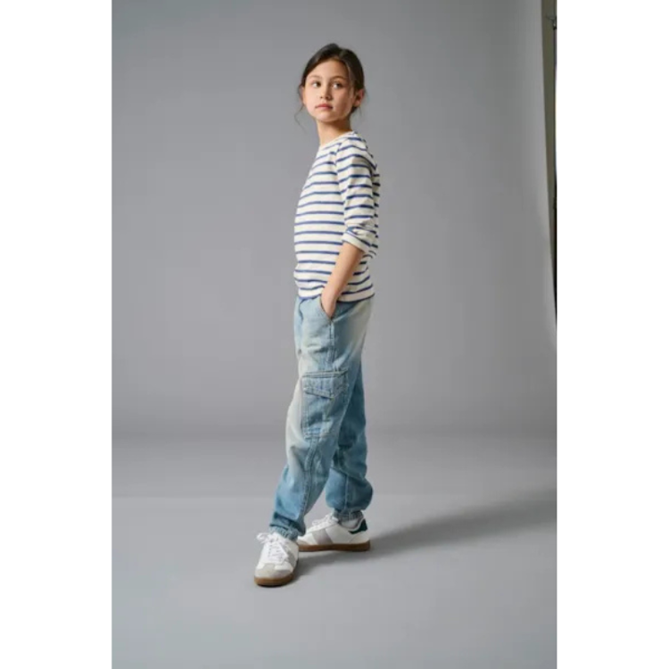 Kognew bluse - Birch/vintage indigo