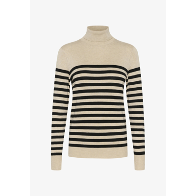 Kalizza rullekrave strik - Feather gray mel./black