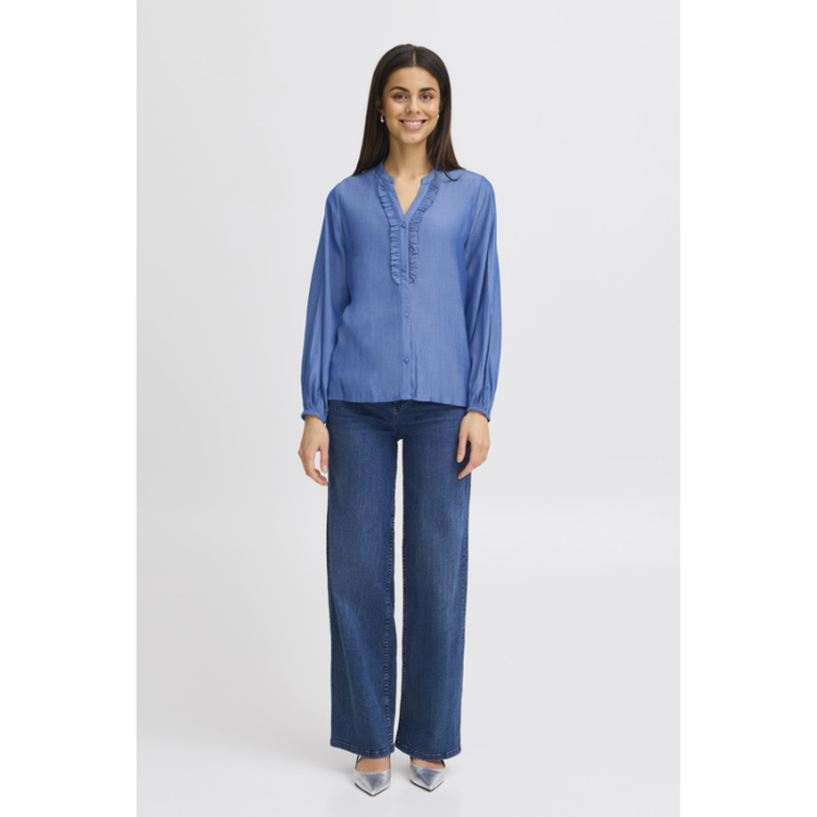 Frdiana skjorte - Navy blazer melange