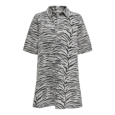 Onlgry kjole - Light grey denim/zebra