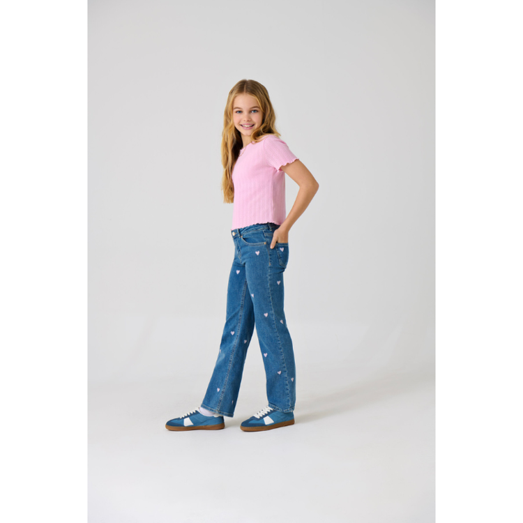 Kogjuicy jeans - Light medium blue/pink heart