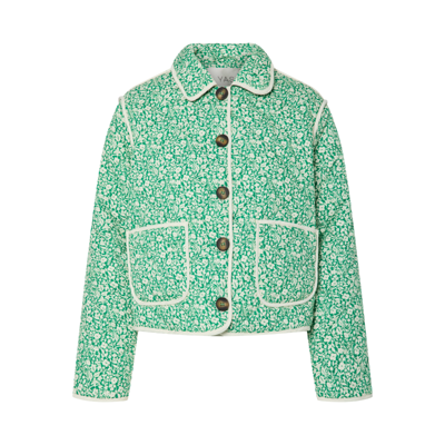 Yasrinna jakke - Bright green/rinna print