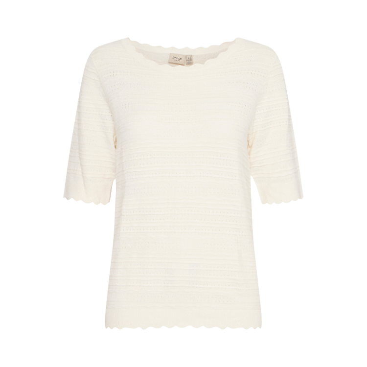 Frflora strik bluse - Whisper whiite