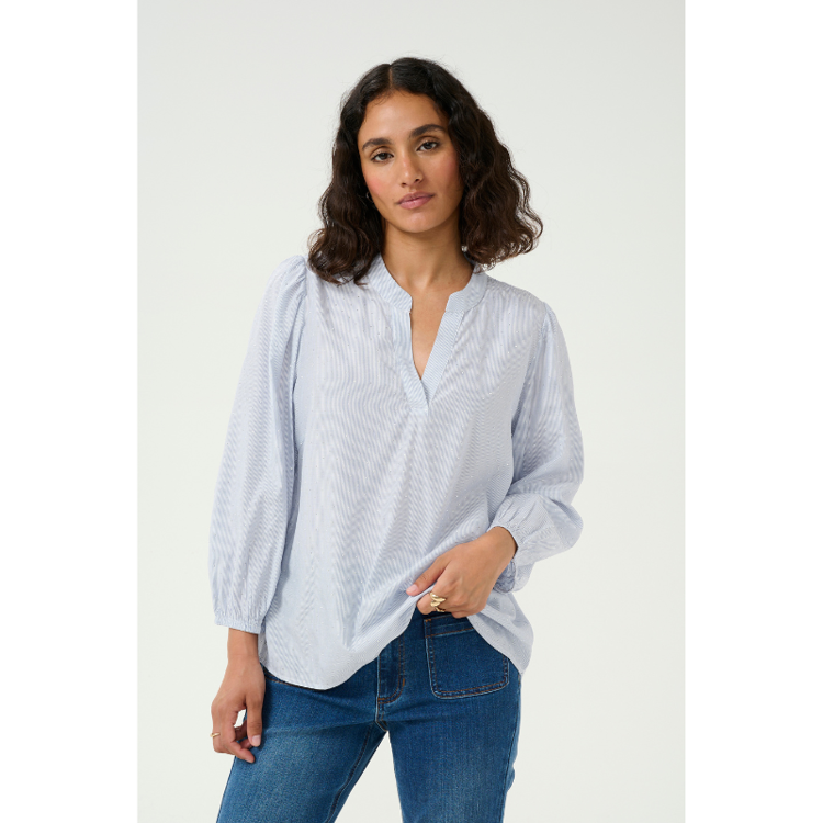 Kamilena bluse - Blue/white stripe