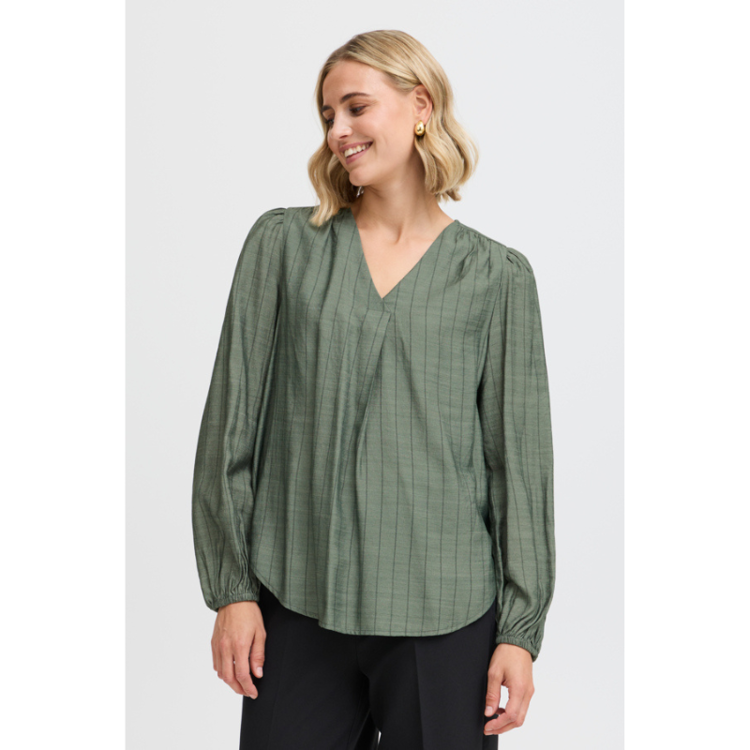 Frariana bluse - Laurel wreath AOP