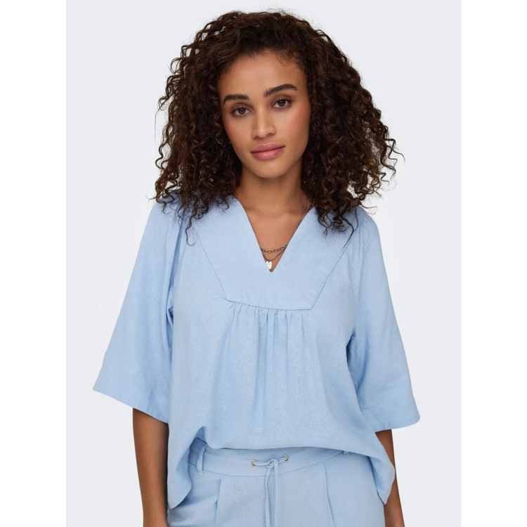 Onlcaro top - Cashmere bllue