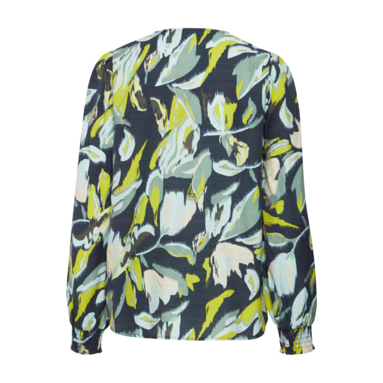 Frariana bluse - Navy blazer AOP