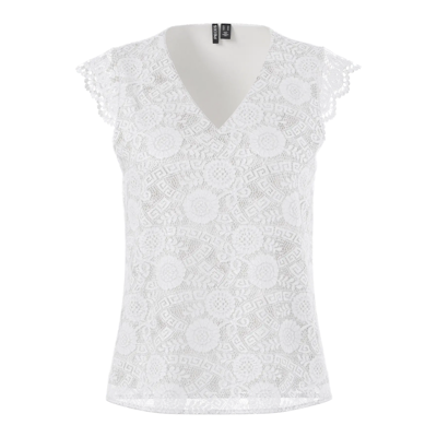 Pcolline v-hals top - Coud dancer