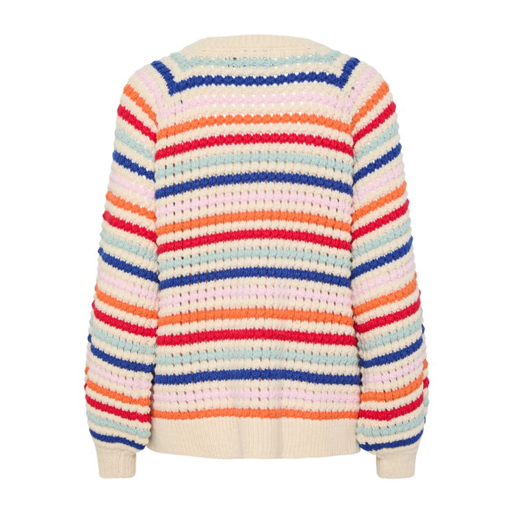 Pcdosla strik bluse - Birch/mandarin orange
