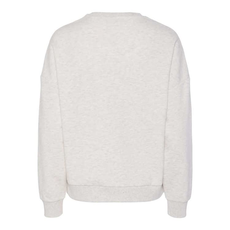Pcfibbi sweat - Light grey melange/simple green