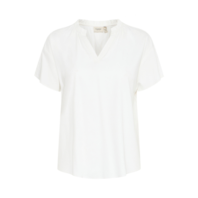 Frjustina kortærmet bluse - Blanc de blanc