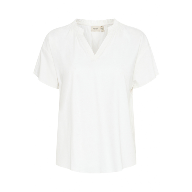 Frjustina kortærmet bluse - Blanc de blanc