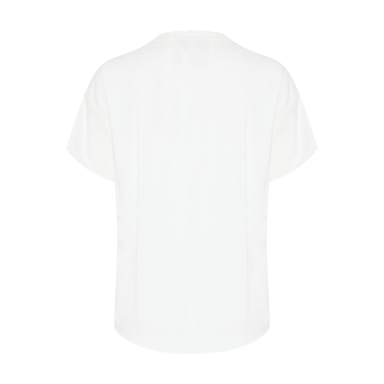 Frjustina kortærmet bluse - Blanc de blanc