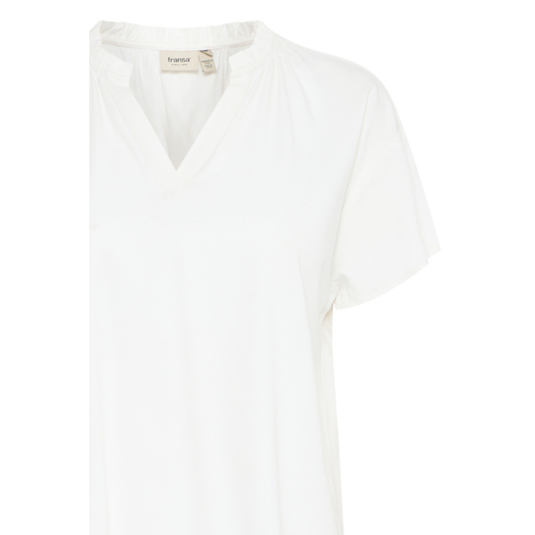 Frjustina kortærmet bluse - Blanc de blanc