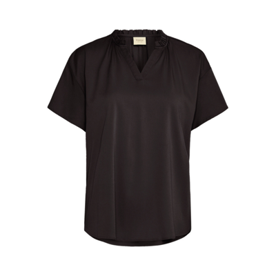 Frjustina kortærmet bluse - Black