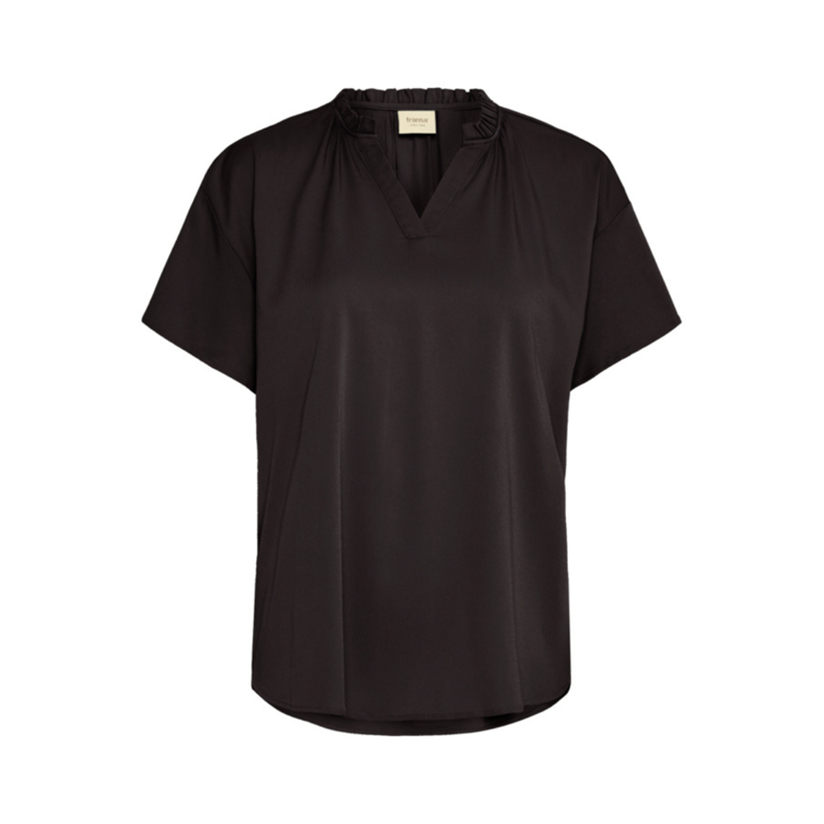 Frjustina kortærmet bluse - Black