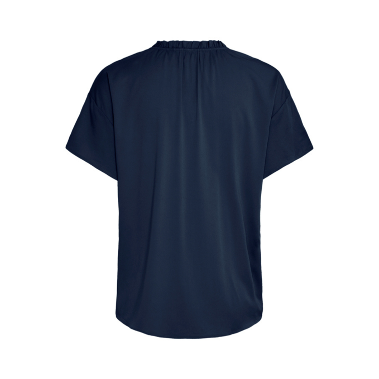Frjustina kortærmet bluse - Navy blazer