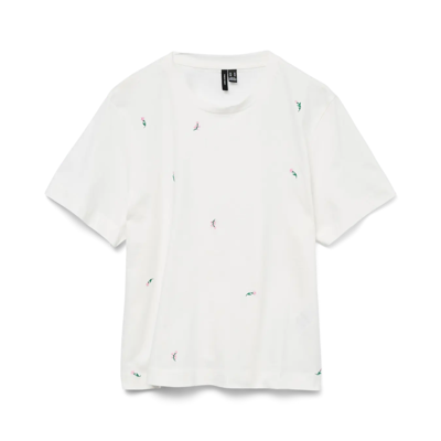 Vmsolvei t-shirt - Flowers/snow white