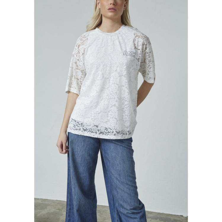 Love1337 lace t-shirt - White