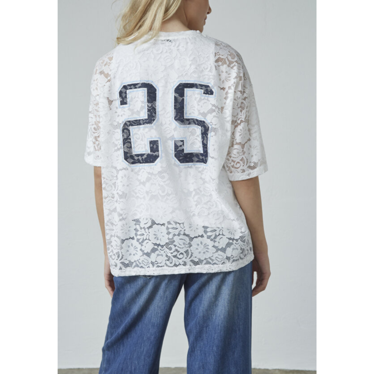 Love1337 lace t-shirt - White