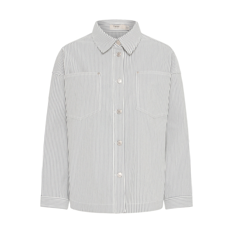Frena jakke - Birch w. navy blazer stripes