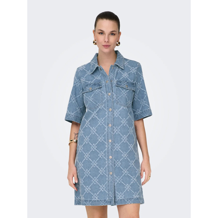Onlbelle kjole - Light blue denim