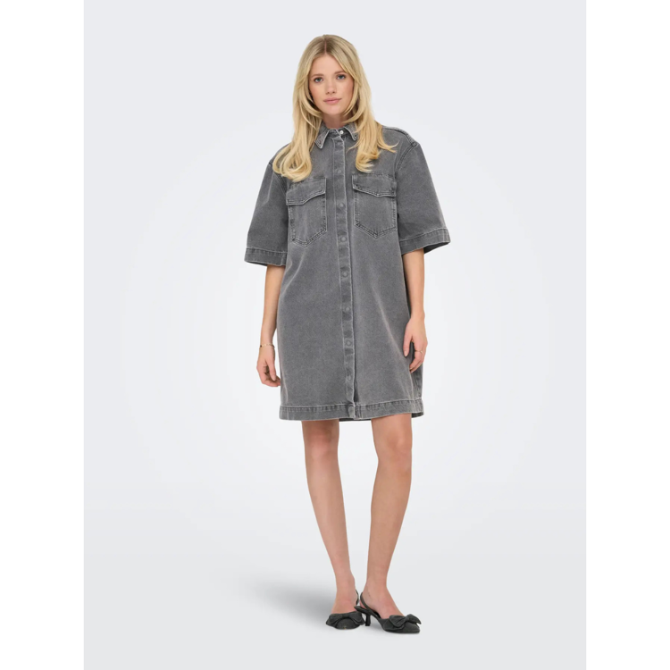 Onlsophie kjole - Medium grey denim