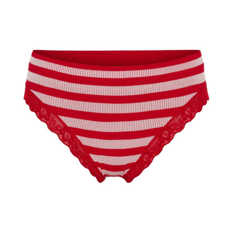 Isa rib trusse - Rosso/bianco