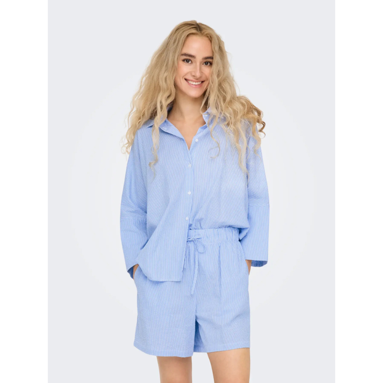 Onlaugusta shorts - Cloud dancer/blue stripes