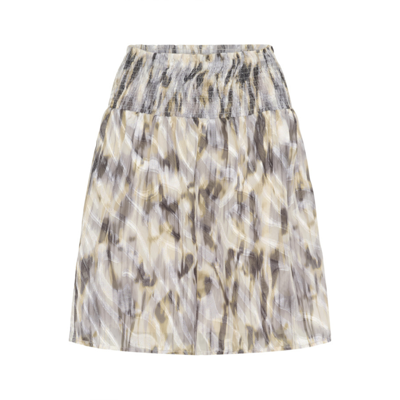 Kavicki nederdel - Grey graphic blur print