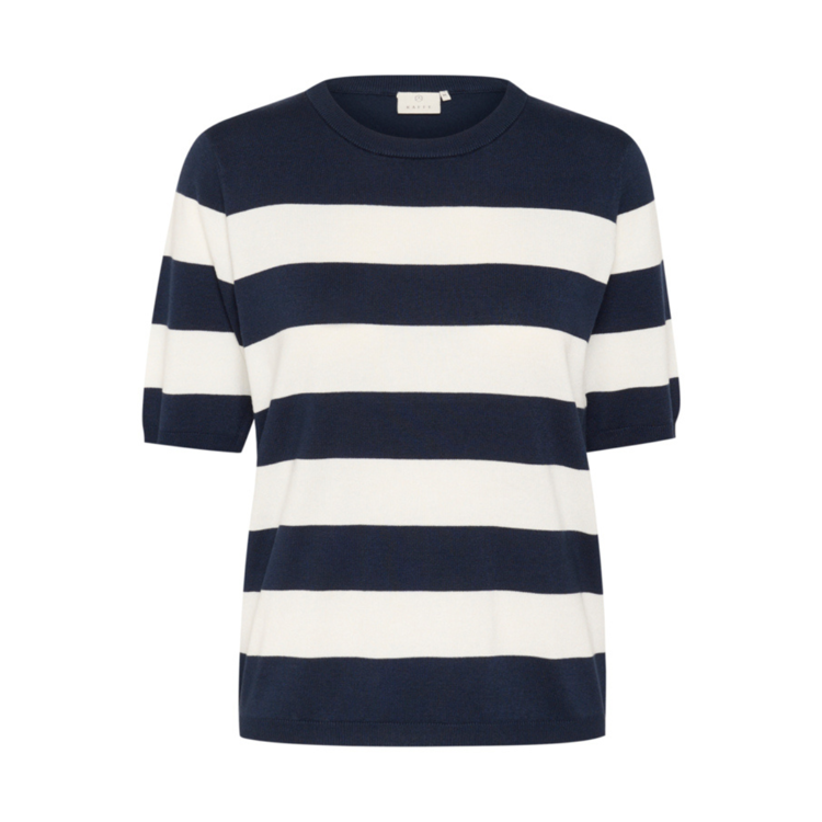 Kalizza strik bluse - Midnight/Chalk wide stripe