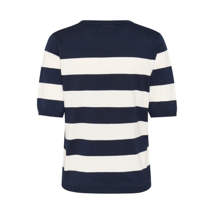 Kalizza strik bluse - Midnight/Chalk wide stripe