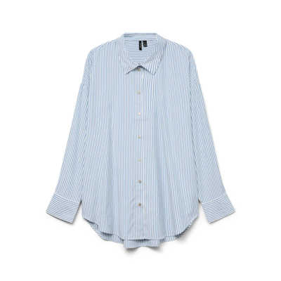 Vmnora skjorte - Bright white/blue jasper